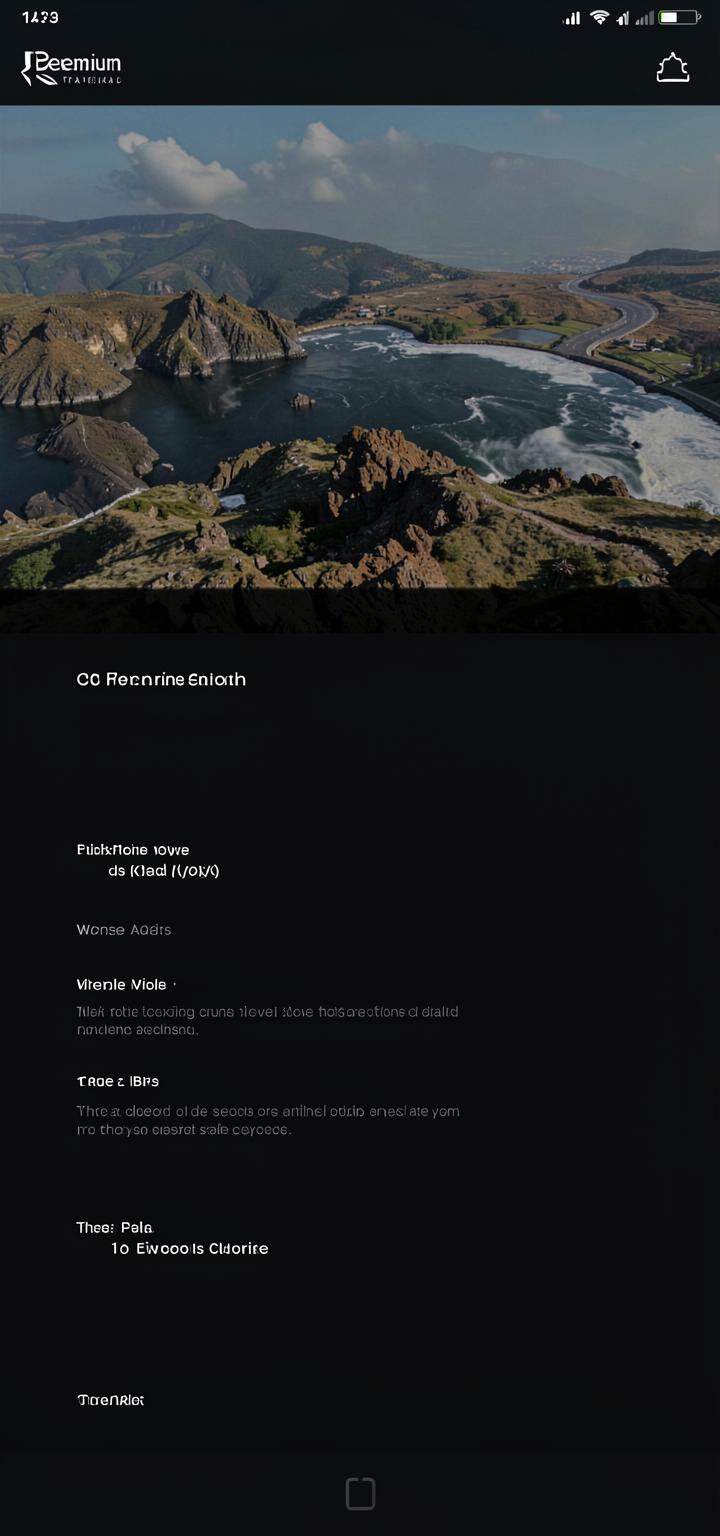 Placeholder dark mobile app interface